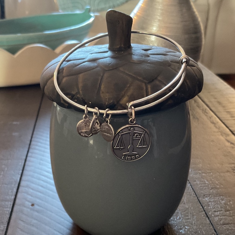 Alex and Ani Sterling Silver Charm Bangle - Libra